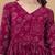 Wine bandhani print mirror work rayon a-line kurta