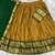  Mustard South Indian Kanci cottan half blend lehenga saree with blouse and dupatta For Women's