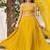 Yellow Georgette Embroidered Sequinned Flared Lehenga Choli with Dupatta and Blouse