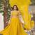 Yellow Georgette Embroidered Sequinned Flared Lehenga Choli with Dupatta and Blouse