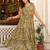 Green leheriya printed rayon fit & flared maxi dress