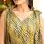 Green leheriya printed rayon fit & flared maxi dress
