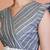 Grey stripe printed cotton fit & flared midi dress for women