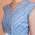 Blue stripe printed cotton fit & flared midi dress for women