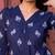 navy blue gathered or pleated a-line regular top