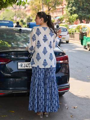 white piping design peplum top 3