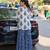 white piping design peplum top