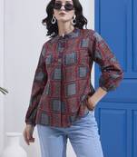 maroon cotton shirt