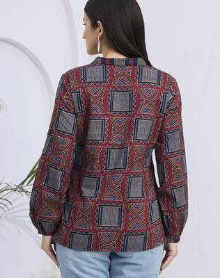 maroon cotton shirt 3
