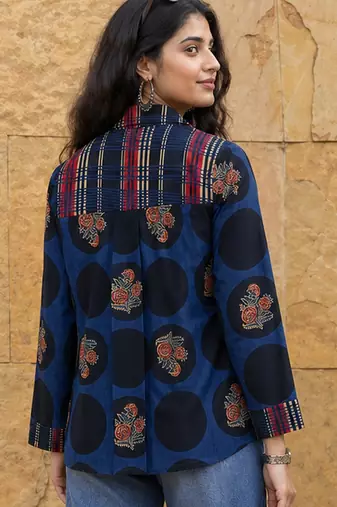 blue cotton shirt