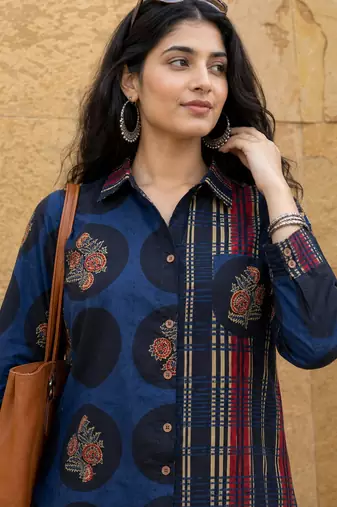 blue cotton shirt