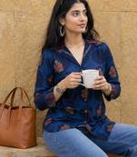 blue cotton shirt