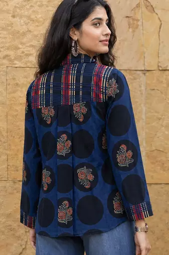 blue cotton shirt
