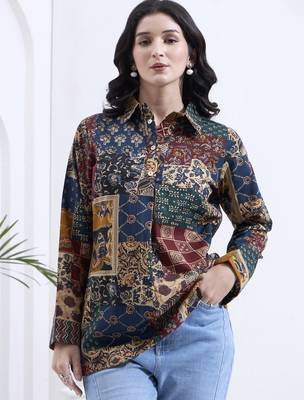 multicolur cotton ethnic motifs shirt 1