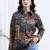 multicolur cotton ethnic motifs shirt