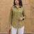 green cotton bhandhej shirt