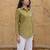 green cotton bhandhej shirt