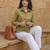 green cotton bhandhej shirt