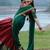 Maroon & Bottle Green Kanci Cotton  blend Half Saree – Traditional Zari Weaving Langa Voni Set For South Indian Style 