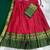 Maroon & Bottle Green Kanci Cotton  blend Half Saree – Traditional Zari Weaving Langa Voni Set For South Indian Style 