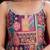 Purple ethnic motifs printed silk stitched straight sharara kurta set with dupatta