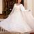 White embroidered zari work georgette stitched anarkali kurta set with trouser & dupatta