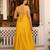 Yellow plain silk stitched anarkali kurta set with dupatta