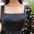 Black plain satin stitched anarkali kurta set with trouser & dupatta