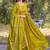 Green plain silk stitched anarkali kurta set with dupatta