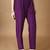 Purple bandhani printed georgette stitched a-line kurta set with trousers & dupatta