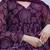 Purple bandhani printed georgette stitched a-line kurta set with trousers & dupatta