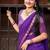 Lavender Kanci Cotton  blend Half Saree – Traditional Zari Weaving Langa Voni Set For South Indian Style 