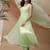 Green sequin embellished georgette stitched a-line kurta set with trousers & dupatta