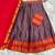 Coffee Brown & Red kanci cotton blend half saree – traditional zari weaving langa voni set for south indian style