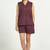 Maroon cotton printed shorts co-ord set for women