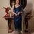 Blue color heavy georgette sequin work saree with cutwork border