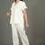 Cream everyday wear cotton pyjama co-ord set for women
