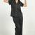Black everyday wear cotton pyjama co-ord set for women
