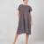Blue cotton floral printed casual dress for women