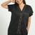 Black everyday wear cotton pyjama co-ord set for women
