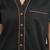 Black everyday wear cotton pyjama co-ord set for women