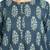 Blue cotton floral printed casual dress for women