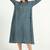 Blue cotton floral printed casual dress for women