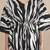 Black stripe printed cotton kaftan co-ord set for women
