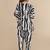 Black stripe printed cotton kaftan co-ord set for women