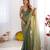 Gold color nc chiffon checks woven saree with cut dana lace border