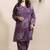 Purple everyday wear cotton co-ord set for women