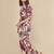 Wine floral printed cotton kaftan co-ord set for women