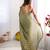 Gold color nc chiffon checks woven saree with cut dana lace border
