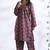Wine everyday wear cotton co-ord set for women